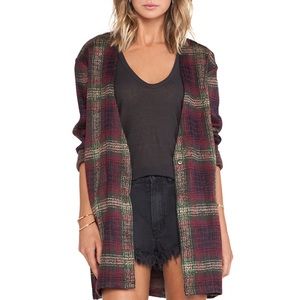 UNIF plaid ‘nevermind’ duster cardigan 💀